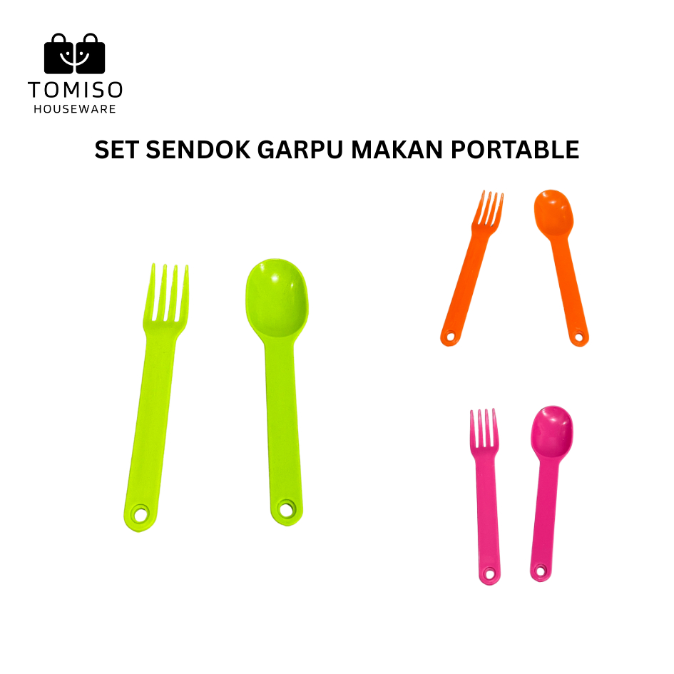 SET SENDOK GARPU MAKAN PORTABLE BEKAL | SENDOK GARPU BEKAL ANAK