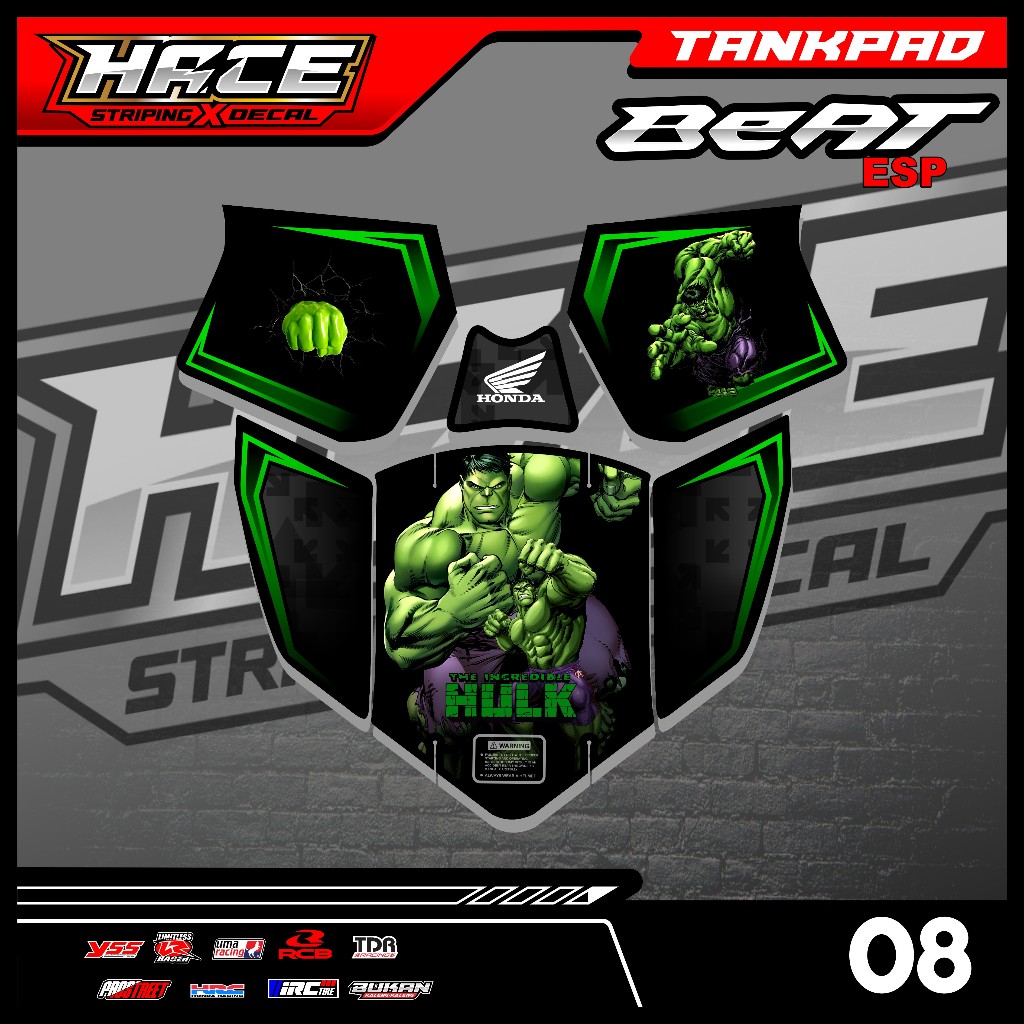 08 STICKER TANKPAD DASBOR BEAT ESP - STIKER TANKPAD DASBOR BEAT ESP