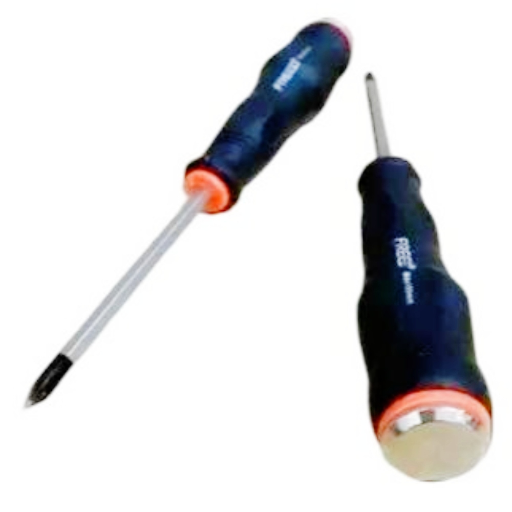 Obeng KETOK Plus Magnet Gagang Karet - Ukuran 21 cm, Panjang Mata 9,5 cm, Praktis & Nyaman Digunakan