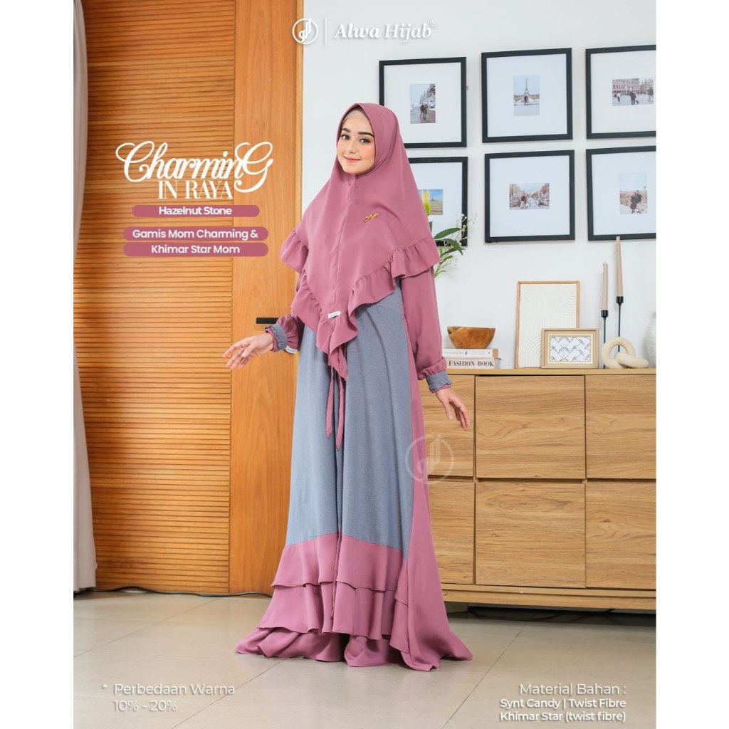 [HARGA SALE] CHARMING GAMIS MOM SET STAR BY ALWA HIJAB