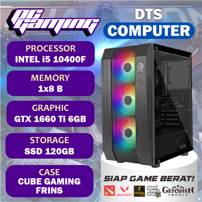 PC Gaming | i5 10400F | GTX 1660 Ti 6GB | SSD | Render