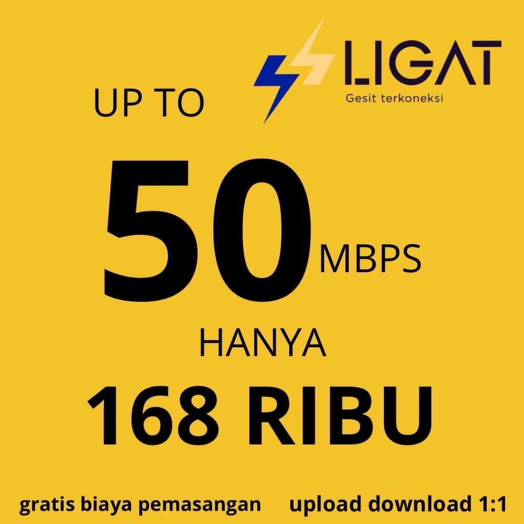 paket berlangganan internet 50 Mbps 1 tahun