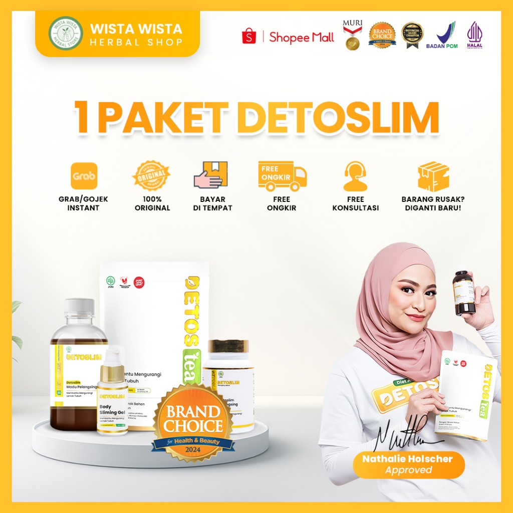 Detoslim - Madu Detoslim 1 Botol | Detoslim Penurun Berat Badan Penghilang Lemak Madu Diet Asli