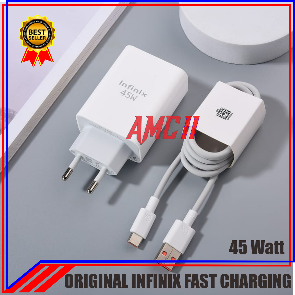 CHARGER INFINIX GT 10 PRO GT 20 PRO GT 30 PRO ORIGINAL FAST CHARGING TYPE C 45 WATT