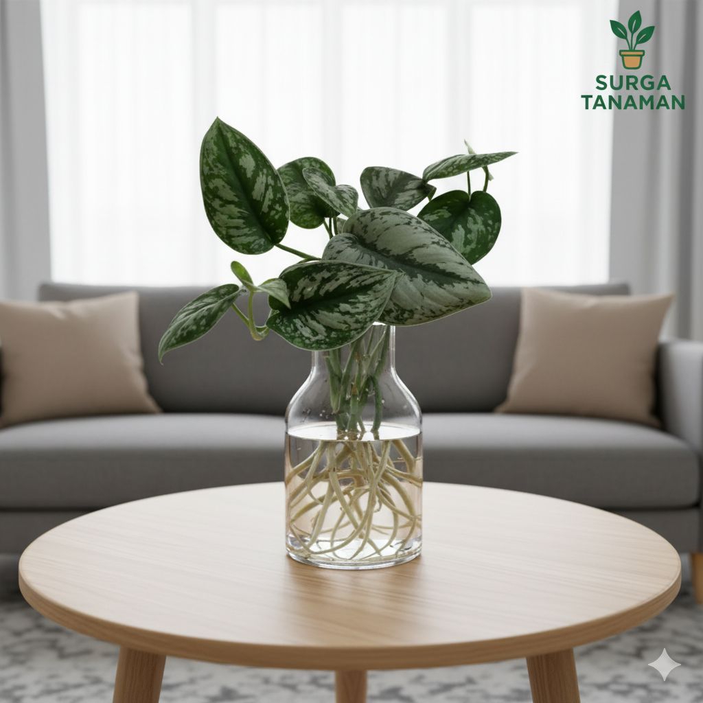 Tanaman media air scindapsus pictus - tanaman scindapsus pictus - sirih gading pictus - tanaman indo