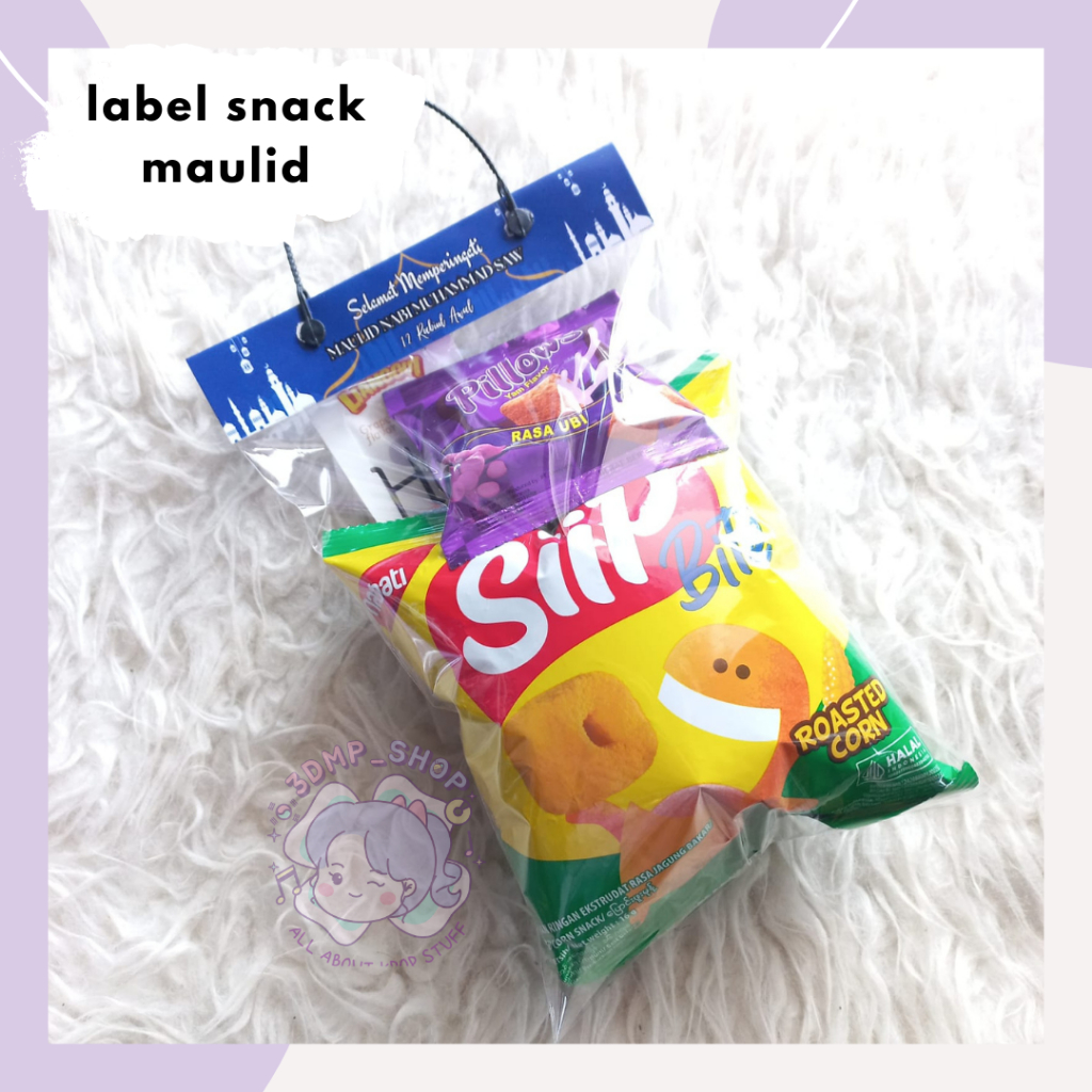 Label snack MAULID NABI MUHAMMAD Bingkisan Hampers angpau angpao parcel sembako