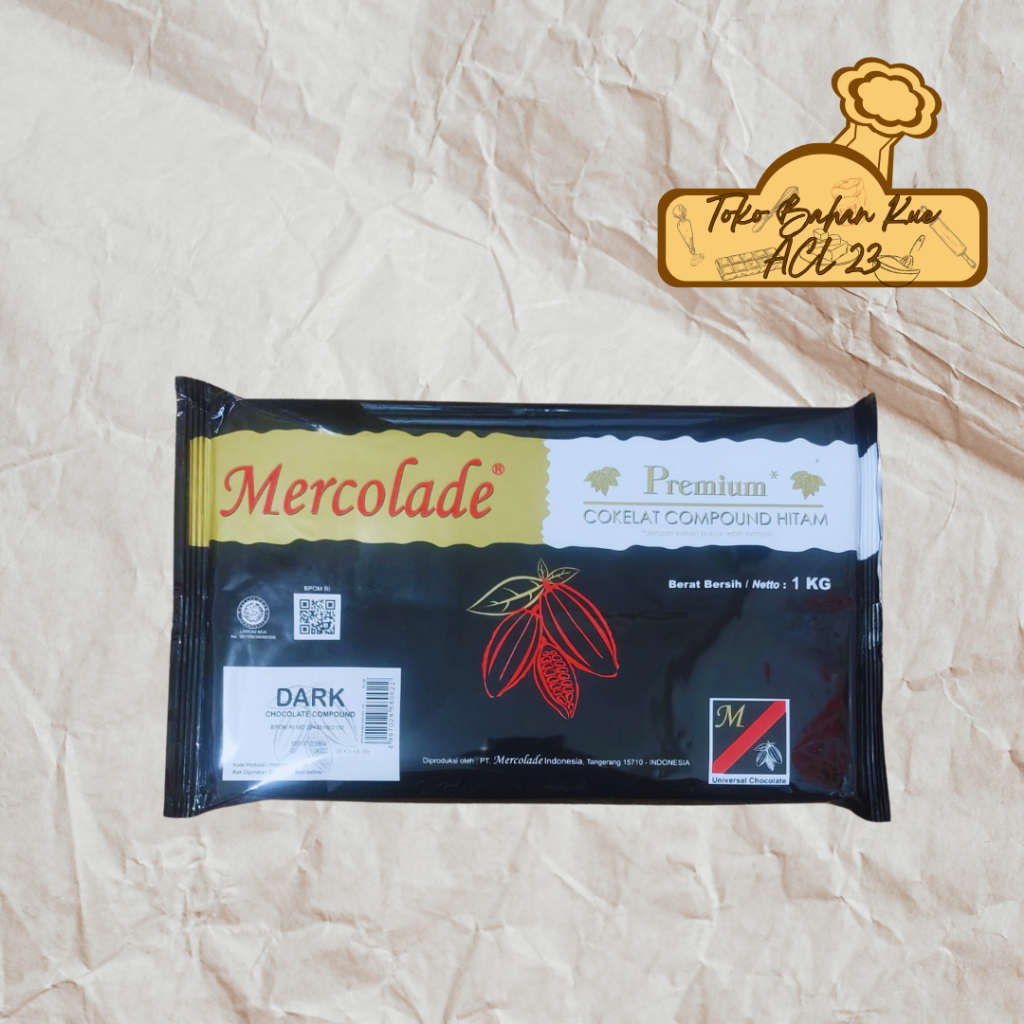 Mercolade Dark Compound/Coklat Batang Mercolade/Cokelat Batang Mercolade Dark Compound Premium 1 Kg