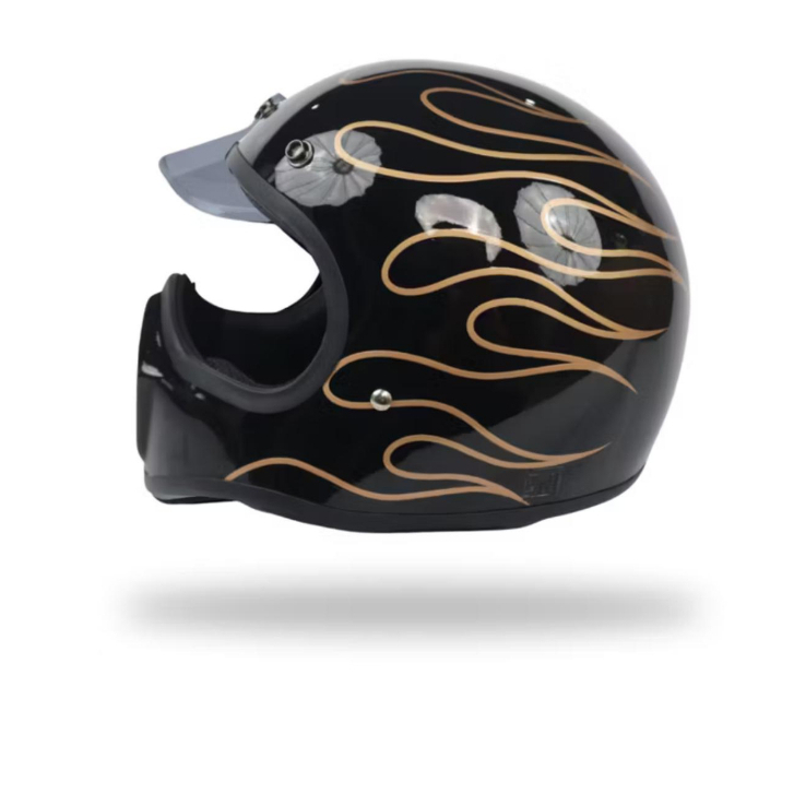 Helm Cakil JS FIRE | Original| GRATIS ONGKIR | Helm Retro | Full Face | |