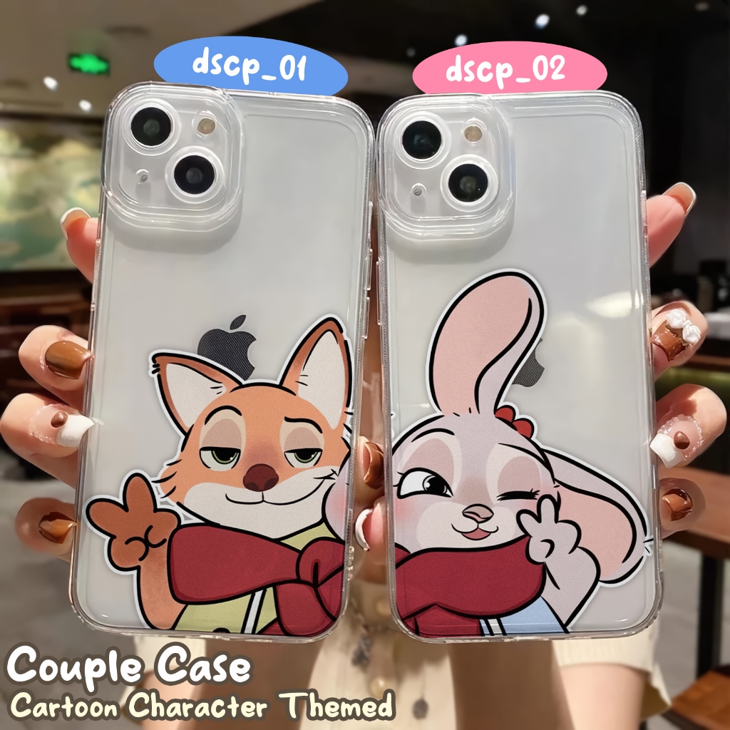 Couple Case Custom Karakter Kartun | Casing HP Pasangan Clearcase Softcase Print UV