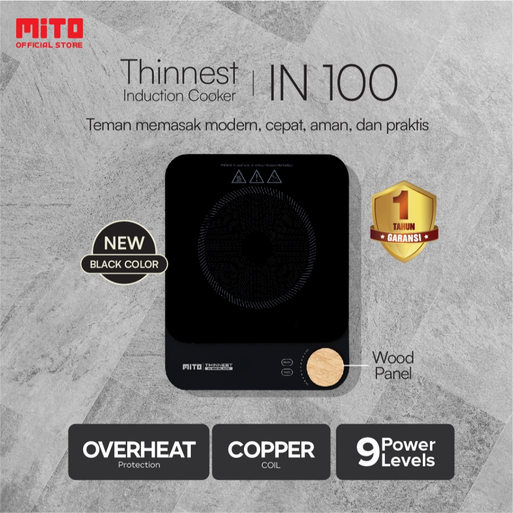 MITO Kompor Induksi Super Tipis Induction Cooker IN100 - White / Black