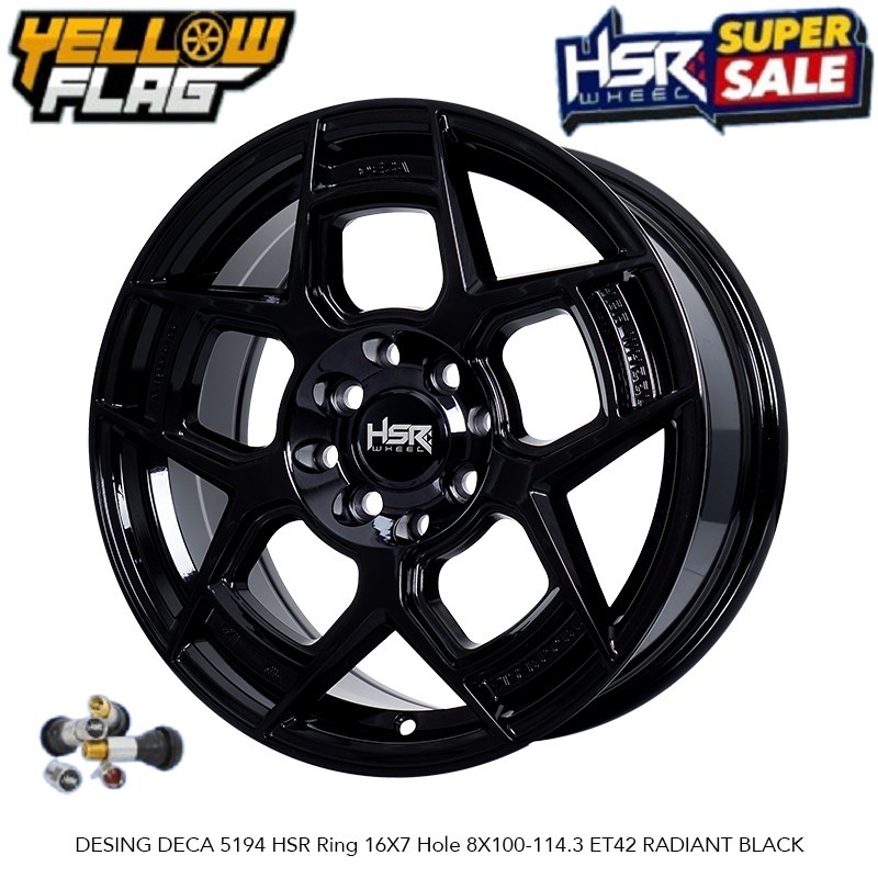 Velg mobil ring 16 model bintang pelek racing hsr desing deca r16 baut 4 avanza livina confero lgx