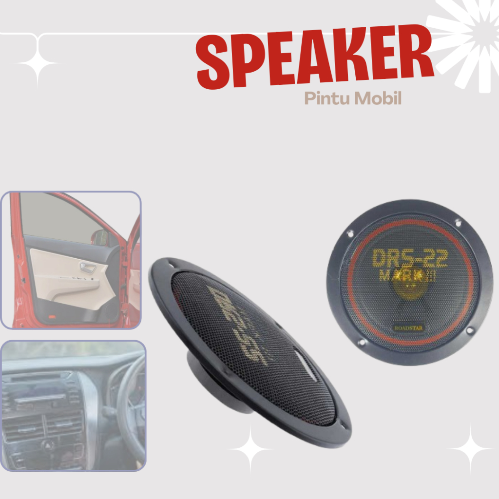 COD Roadstar Speaker Pintu Mobil DRS-22 150WMAX Universal 6 Inch bass