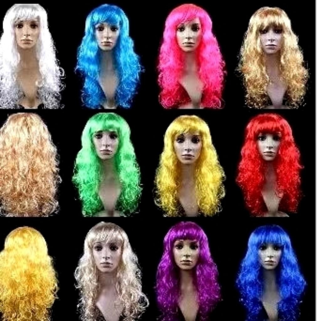 wig wanita rambut palsu panjang ikal