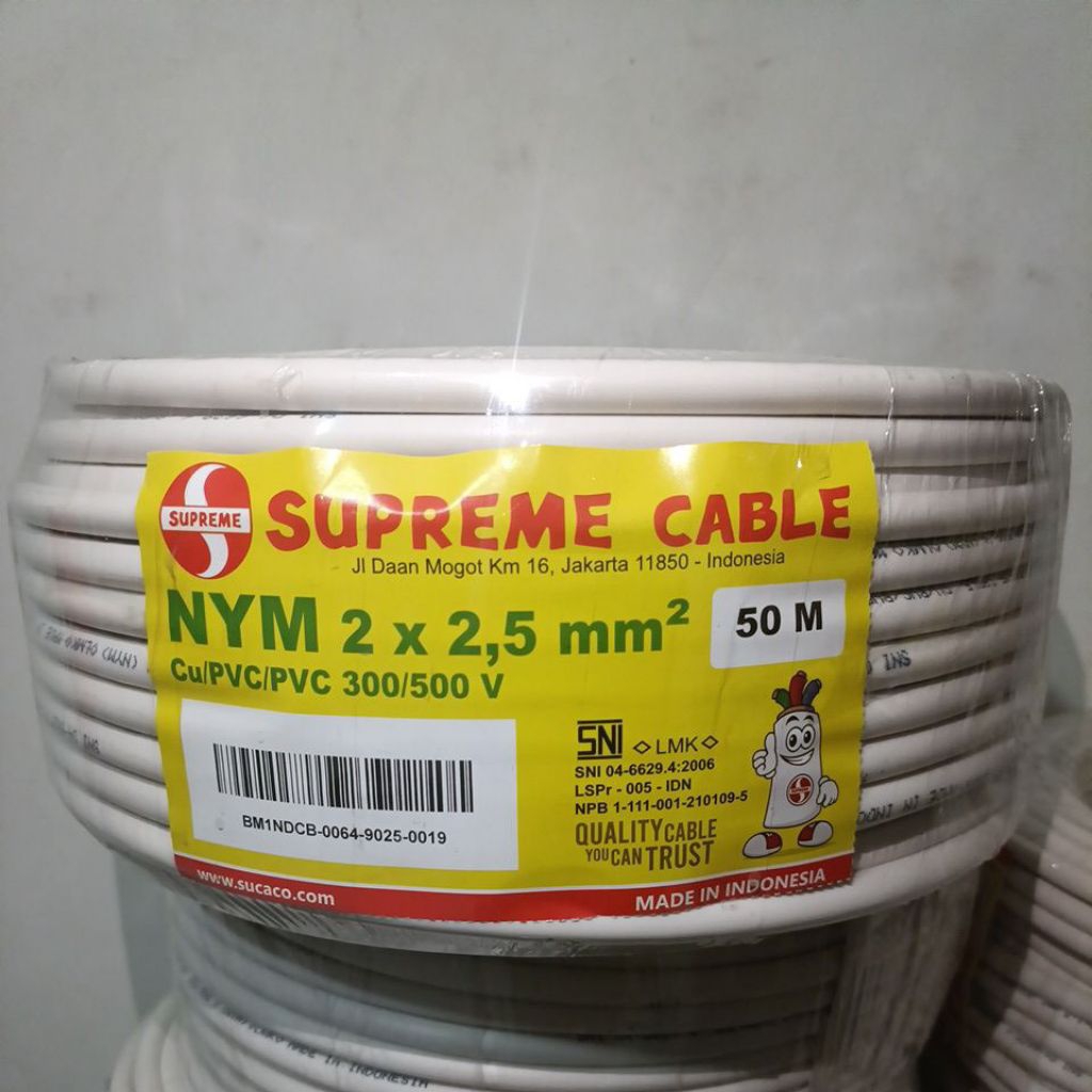 DI JUAL ECER KABEL SUPREME NYM 2X2.5 25METER(KAWAT) SNI