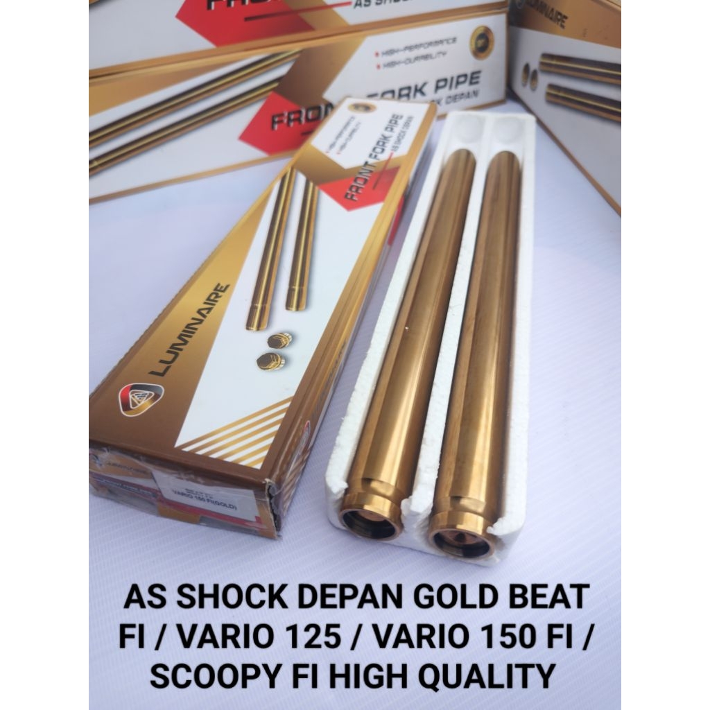AS SHOCK SHOK DEPAN PIPA AS SHOCK DEPAN PLUS TUTUP BAUT GOLD BEAT F1 / VARIO 125 / VARIO 150 F1 / SC