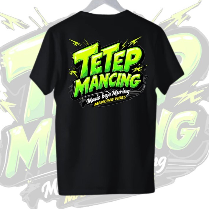 KAOS DISTRO TETEP MANCING MASIO BOJO  MURING Hitam / Baju UNISEX Pria Wanita