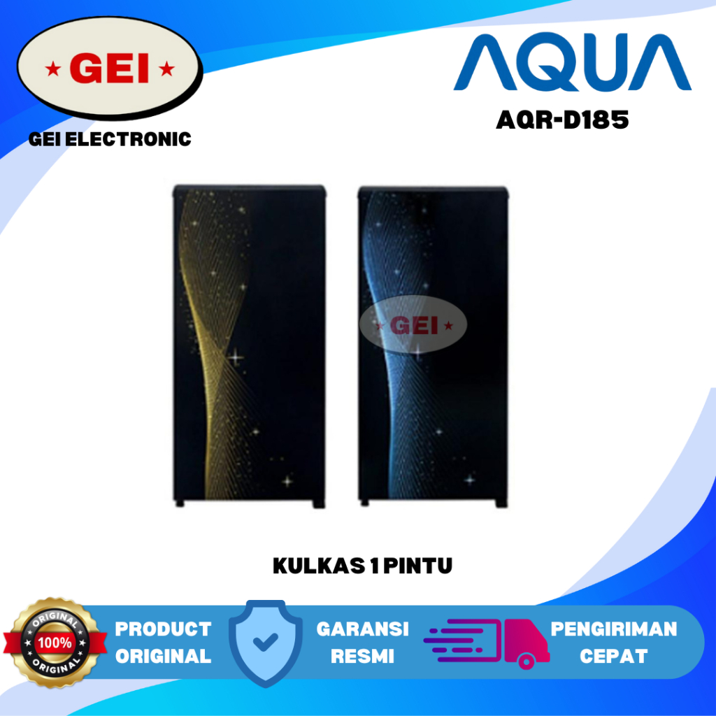 AQUA AQR-D185 MSB/ MSG KULKAS AQUA JAPAN AQRD 185 MSB/ MSG