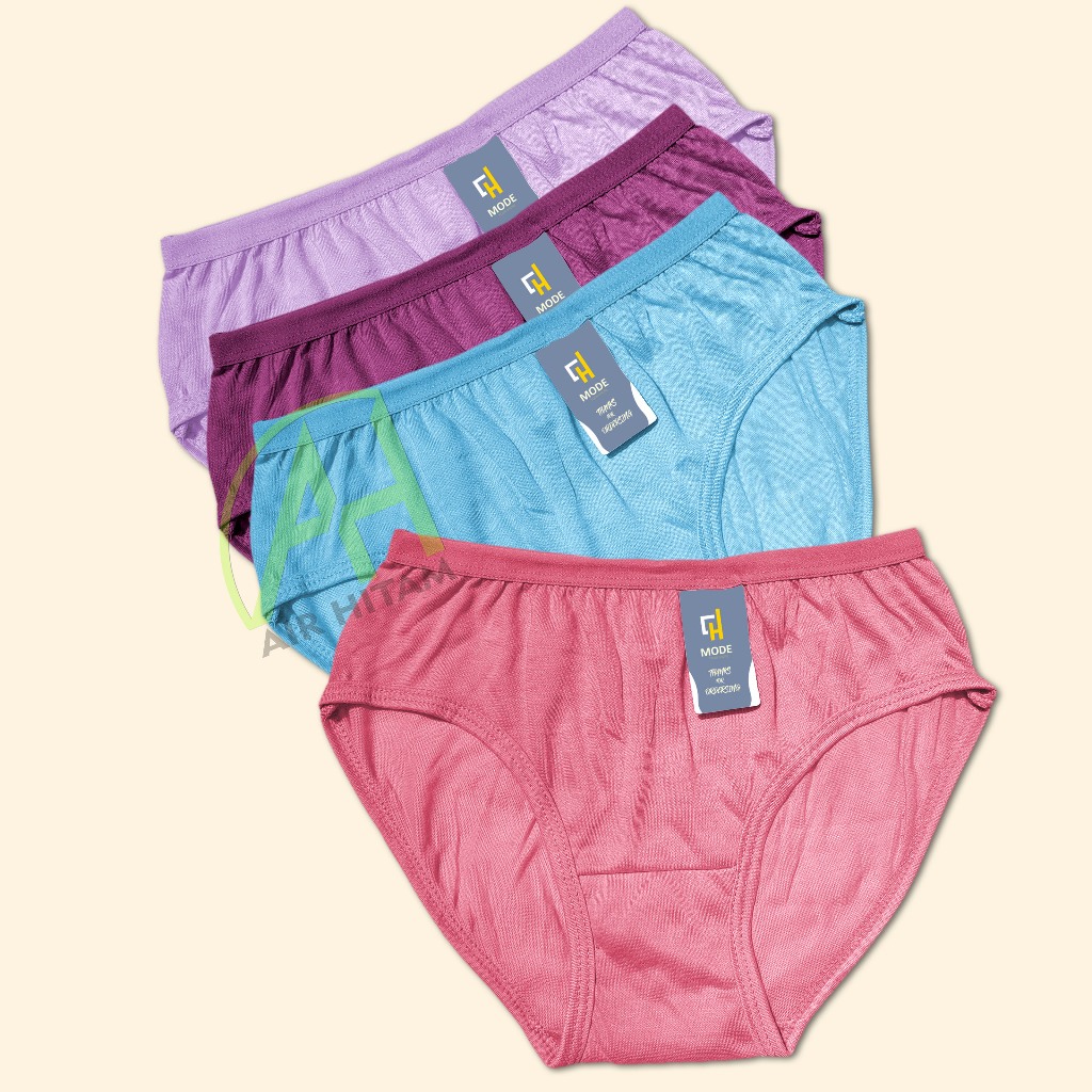6 pcs celana kattun polos wanita | celana dalam katun | cd | cd wanita | celana dalam lusinan | lusi