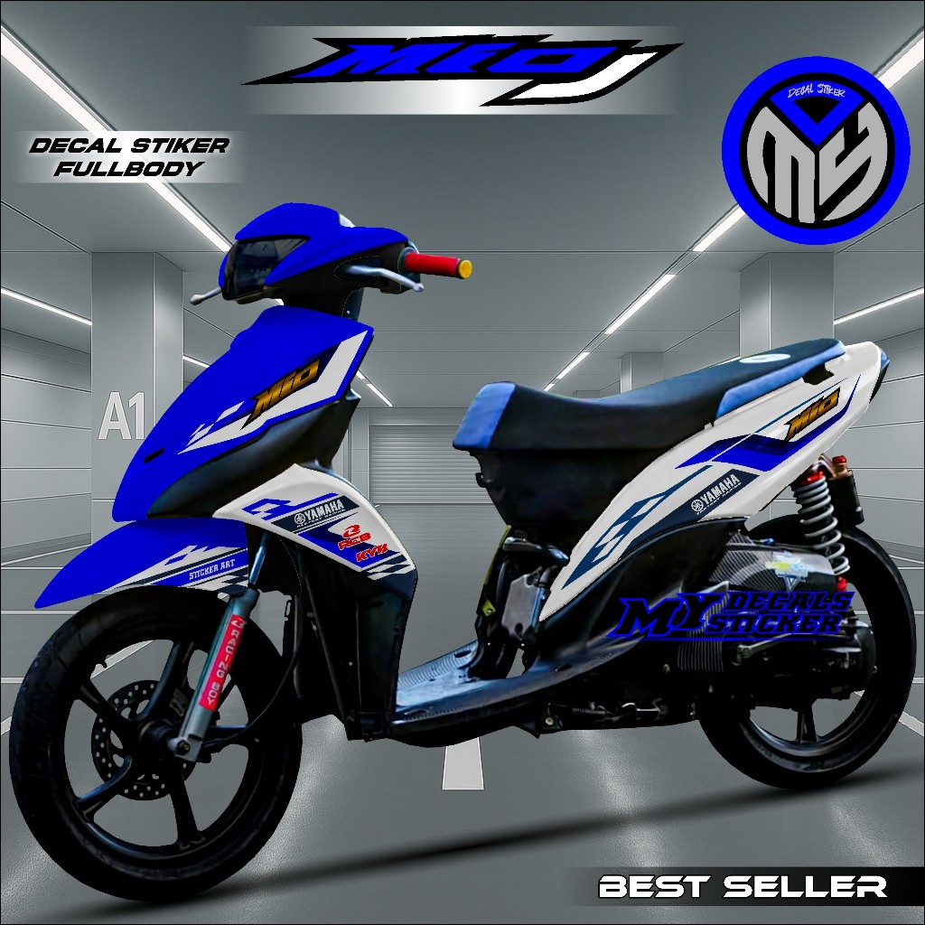 Decal Sticker Mio J Full Body 2012 2013 2014 Stiker Striping Variasi Mio J Racing Keren Bisa Custom