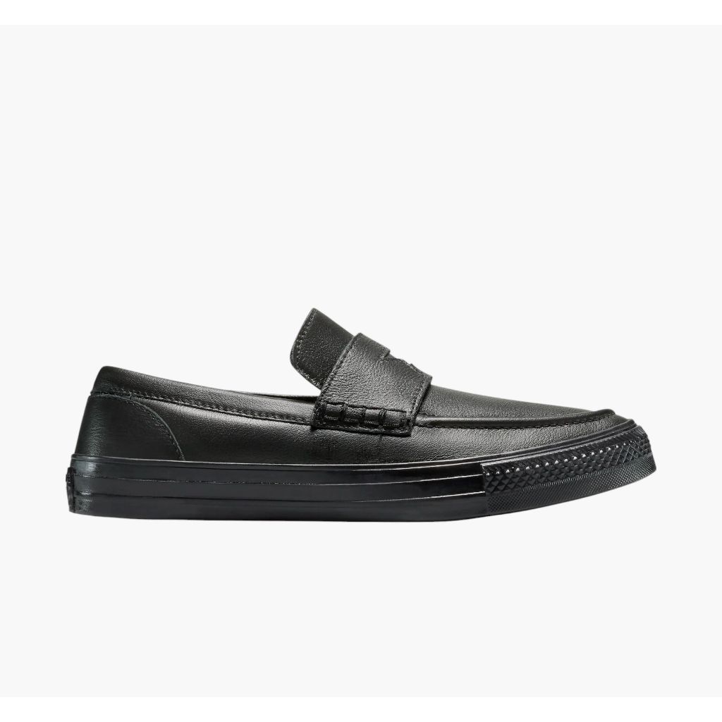 Sepatu Sneakers Pria Converse Chuck Taylor All Star Loafer Black Black Black Original A15205C