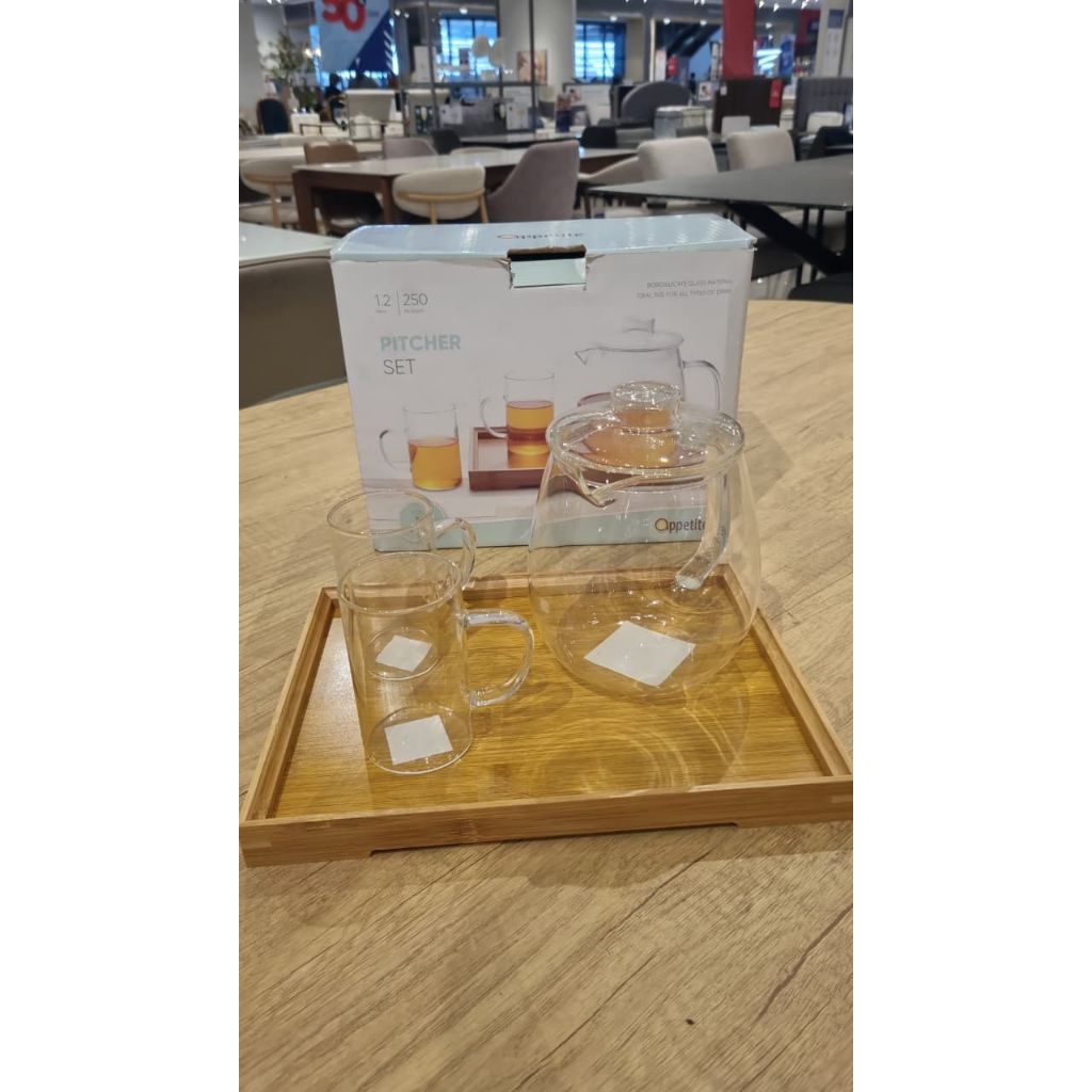 Pitcher set informa/pitcher aesthetic informa/pitcher set dengan nampan dan gelas