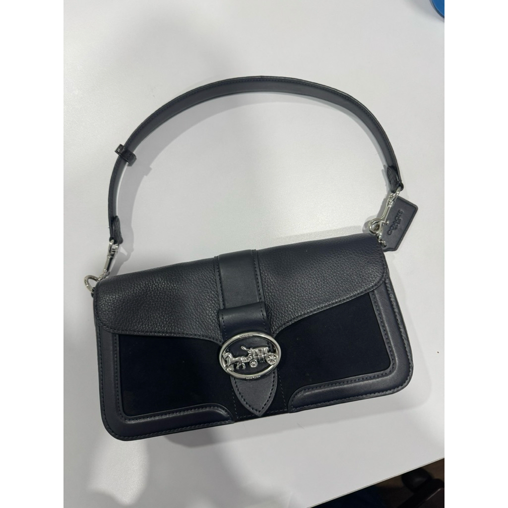 coach georgie sholder bag navy