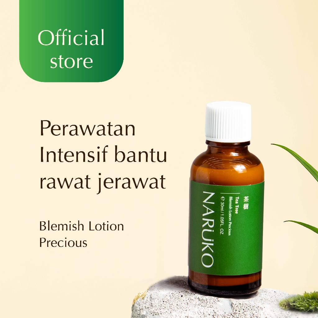 NARUKO - Tea Tree Blemish Lotion | Jerawat | Bekas Jerawat | Berminyak & Sensitif | Noda Gelap | Jer
