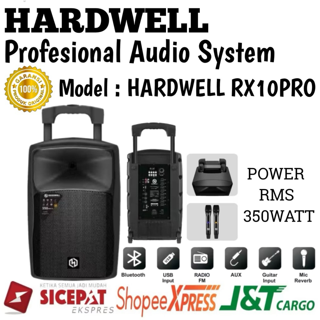 Speaker Portable Hardwell Rx10pro Original Speaker Portable Hardwell 10inch