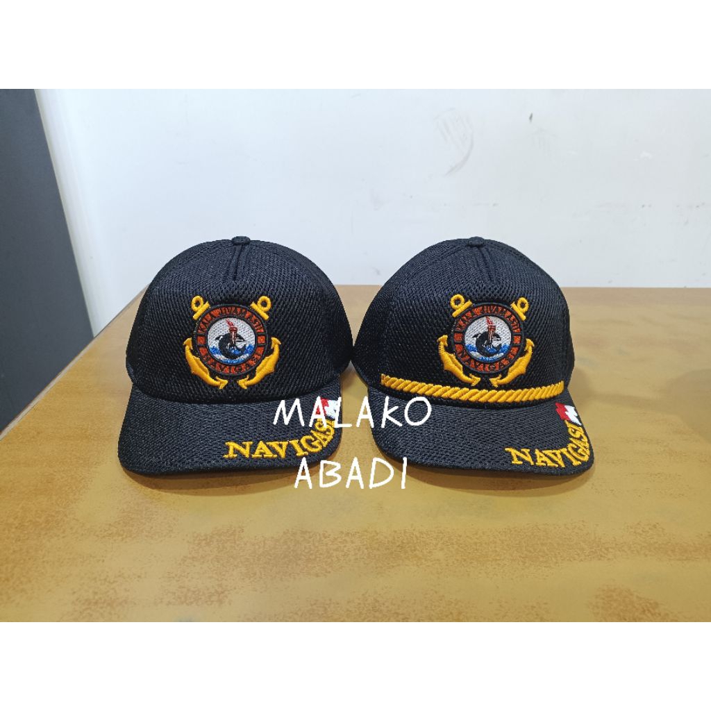 Topi full jaring perhubungan laut NAVIGASI