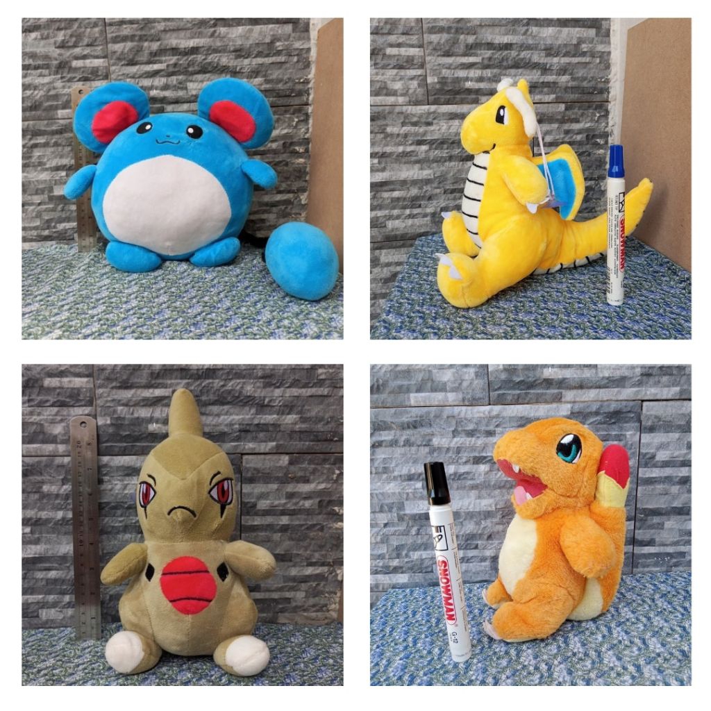 BONEKA POKEMON ORIGINAL NINTENDO MARILL / DRAGONITE / LARVITAR / CHARMANDER MCD ORIGINAL NINTENDO