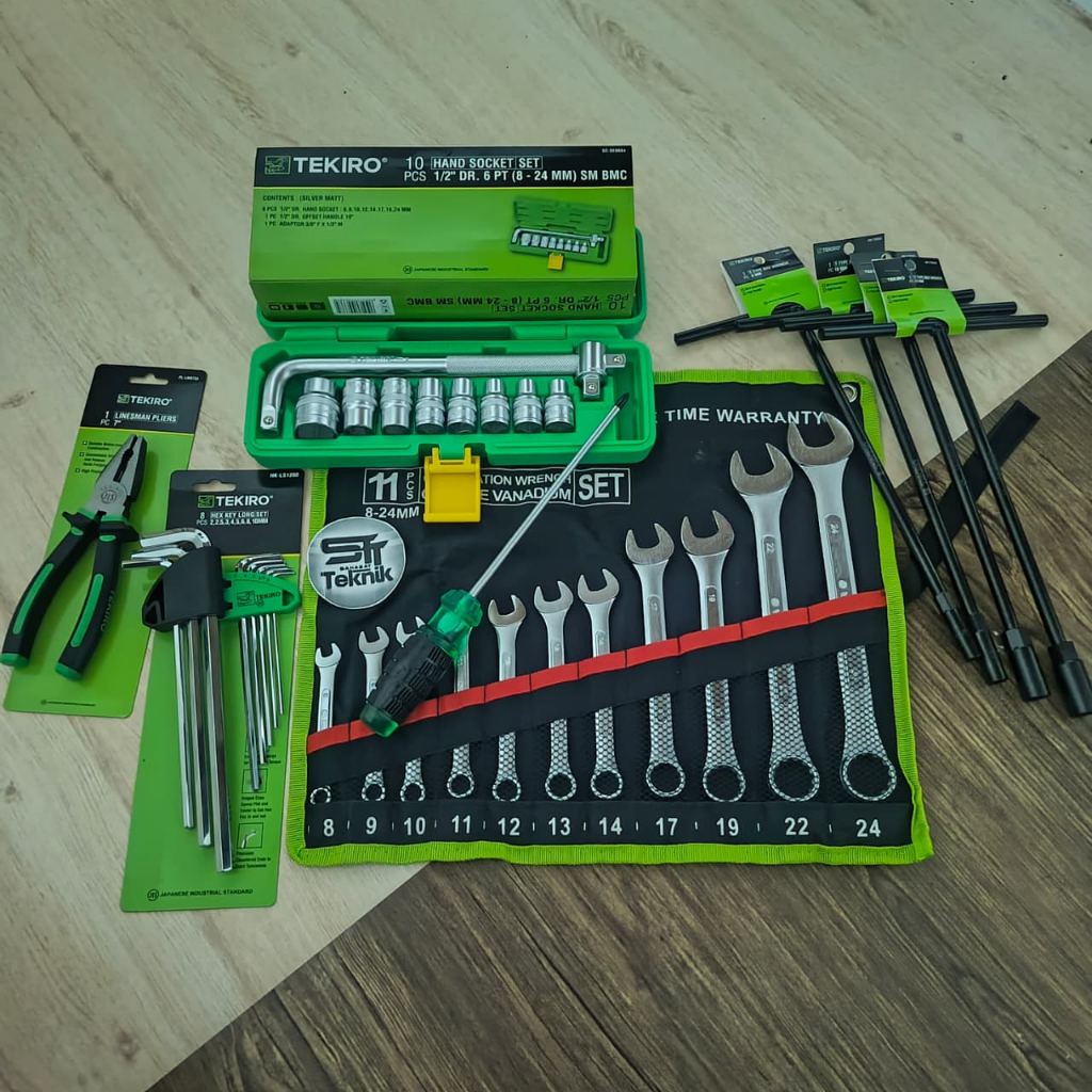 TEKIRO Kunci Lengkap full set / Alat Bengkel Murah / Tools / Peralatan Bengkel