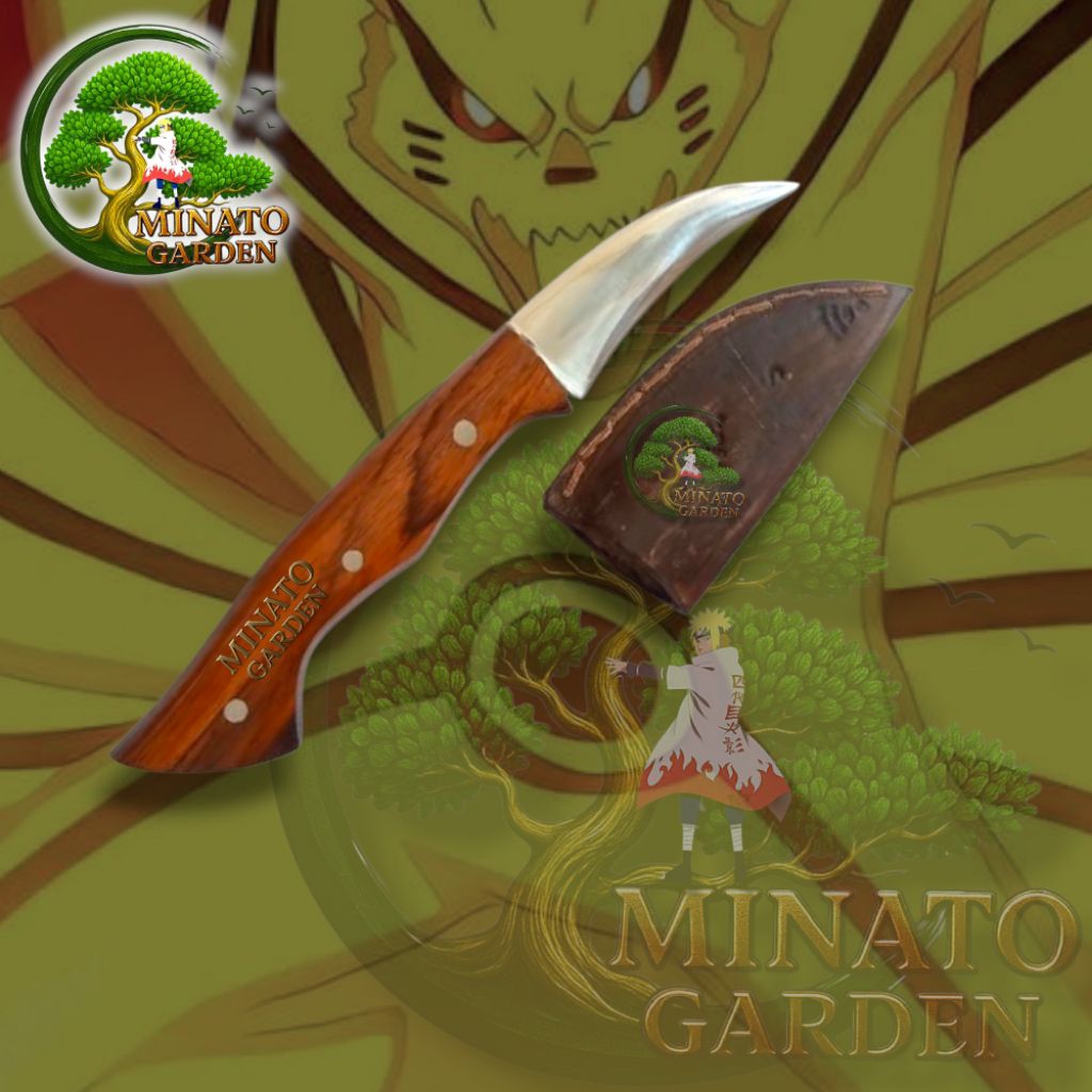 MG - Pisau Okulasi Bonsai SQ 13 Baja putih HSS  plus sarung