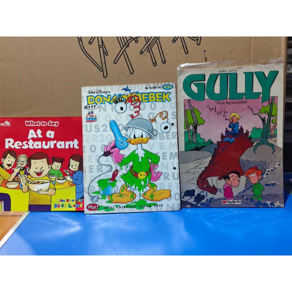 3 BUKU BACAAN ANAK WHAT TO SAY AT A RESTAURANT DONAL BEBEK EDISI KALENDER 2000 GULLY