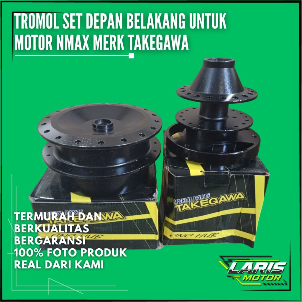 Tromol Set Depan Belakang NMAX CNC Takegawa – Tromol Motor Yamaha NMAX Kualitas Original Termurah