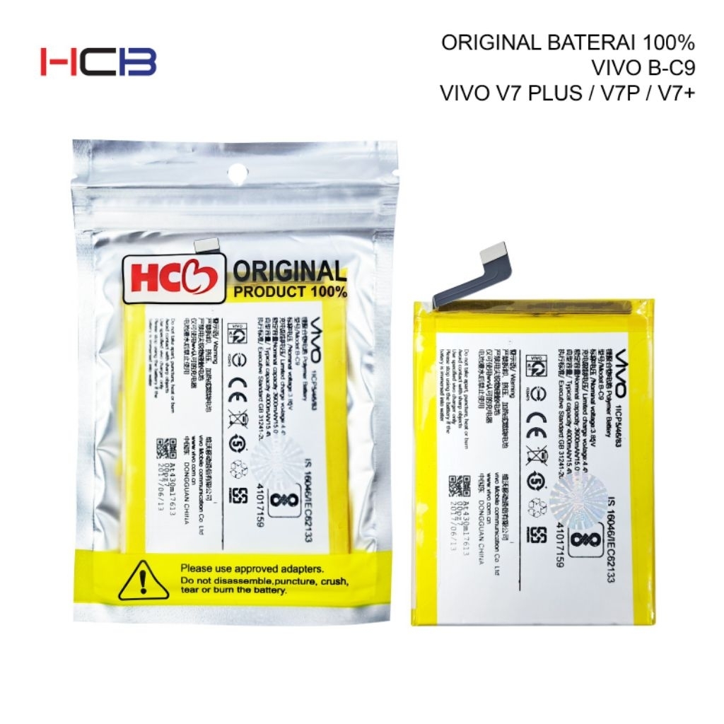 ORIGINAL BATERAI 100% VIVO B-C9/BATERAI VIVO V7+/V7P/V7PLUS