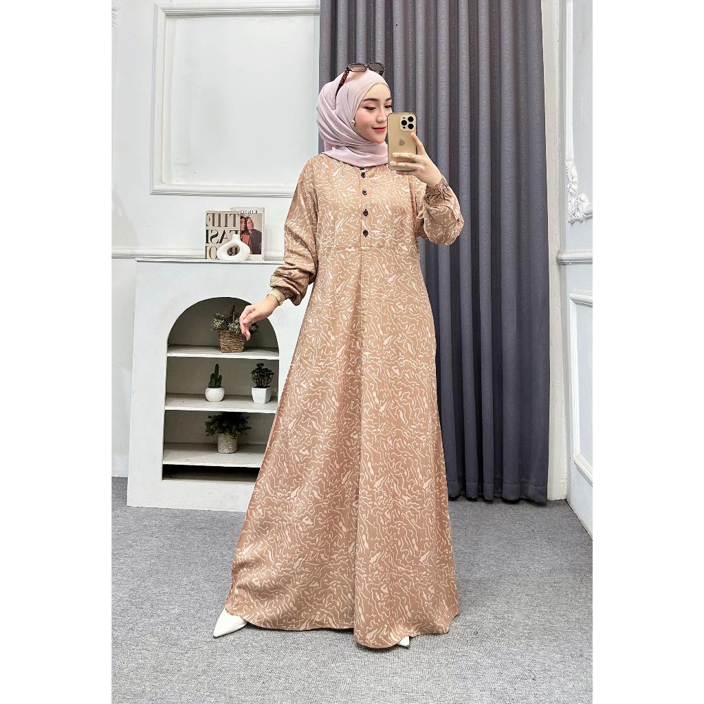 BEST SELLER TERBARU GAMIS TWILL RAYON ORI DRESS MUSLIM TWIL GAMIS RAYON PREMIUM CANDI MEKAR BATIK