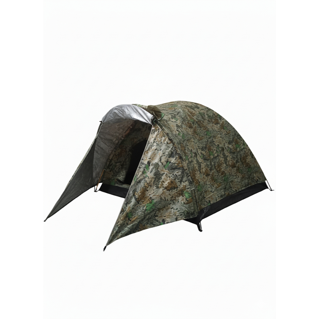 Tenda Camping Double Layer 4P HYU Camo Loreng – 200x200cm Kapasitas 4 Orang Outdoor Hiking