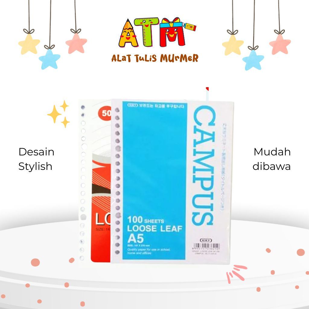 Kertas Binder/Loose Leaf/Kiky Loose Leaf A5 50