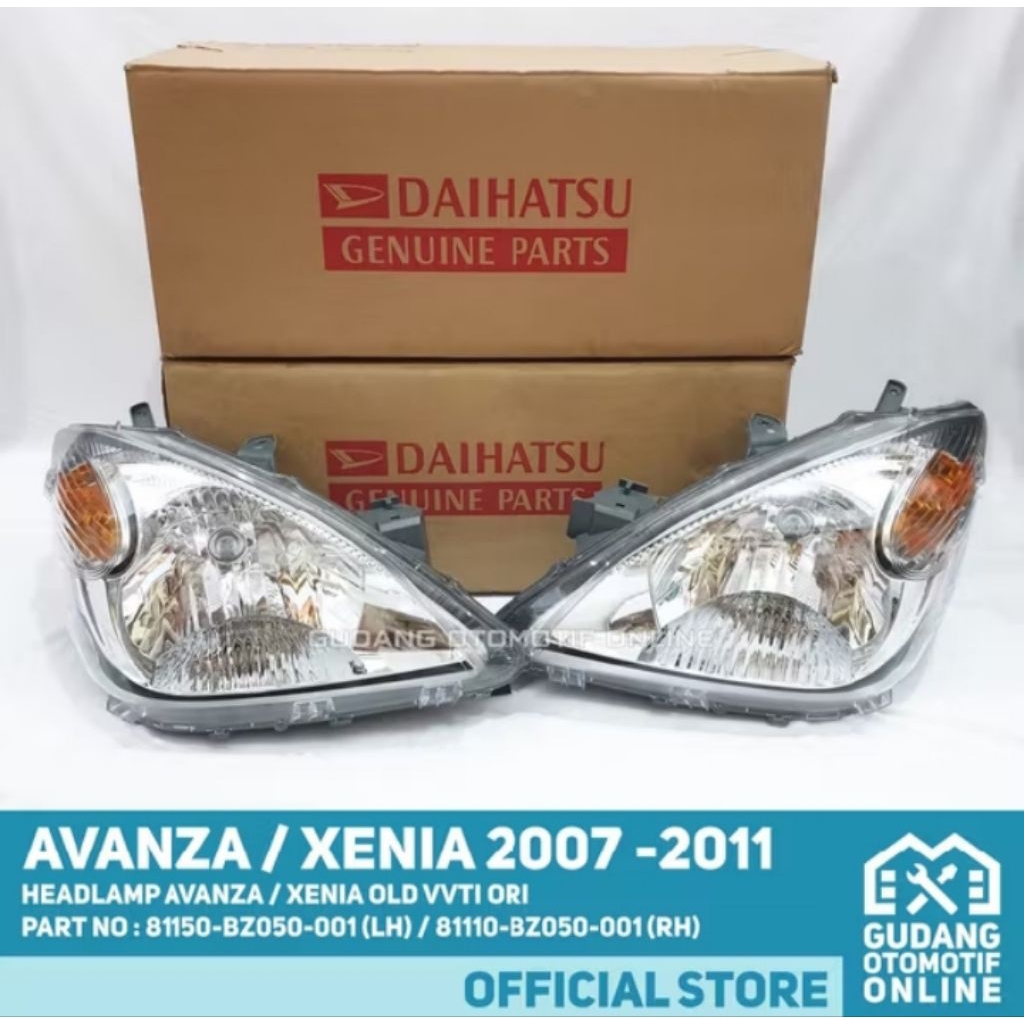 Lampu Depan ORI Avanza Xenia vvti 2007-11, head lamp, besar