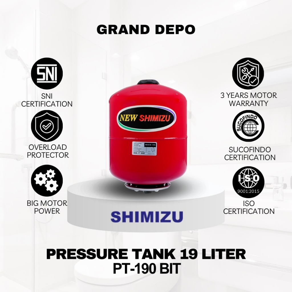 Shimizu Pressure Tank 19 Liter / Pressure Tank Shimizu