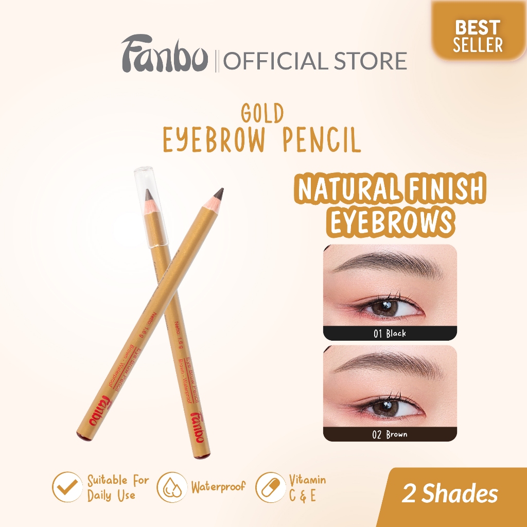 Fanbo Eyebrow pencil Gold - Pensil Alis - Waterproof