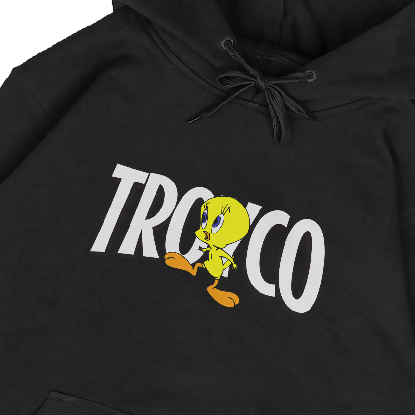 Troy Company Pullover Hoodie Black Tweety - Hoodie Hitam KH 3320