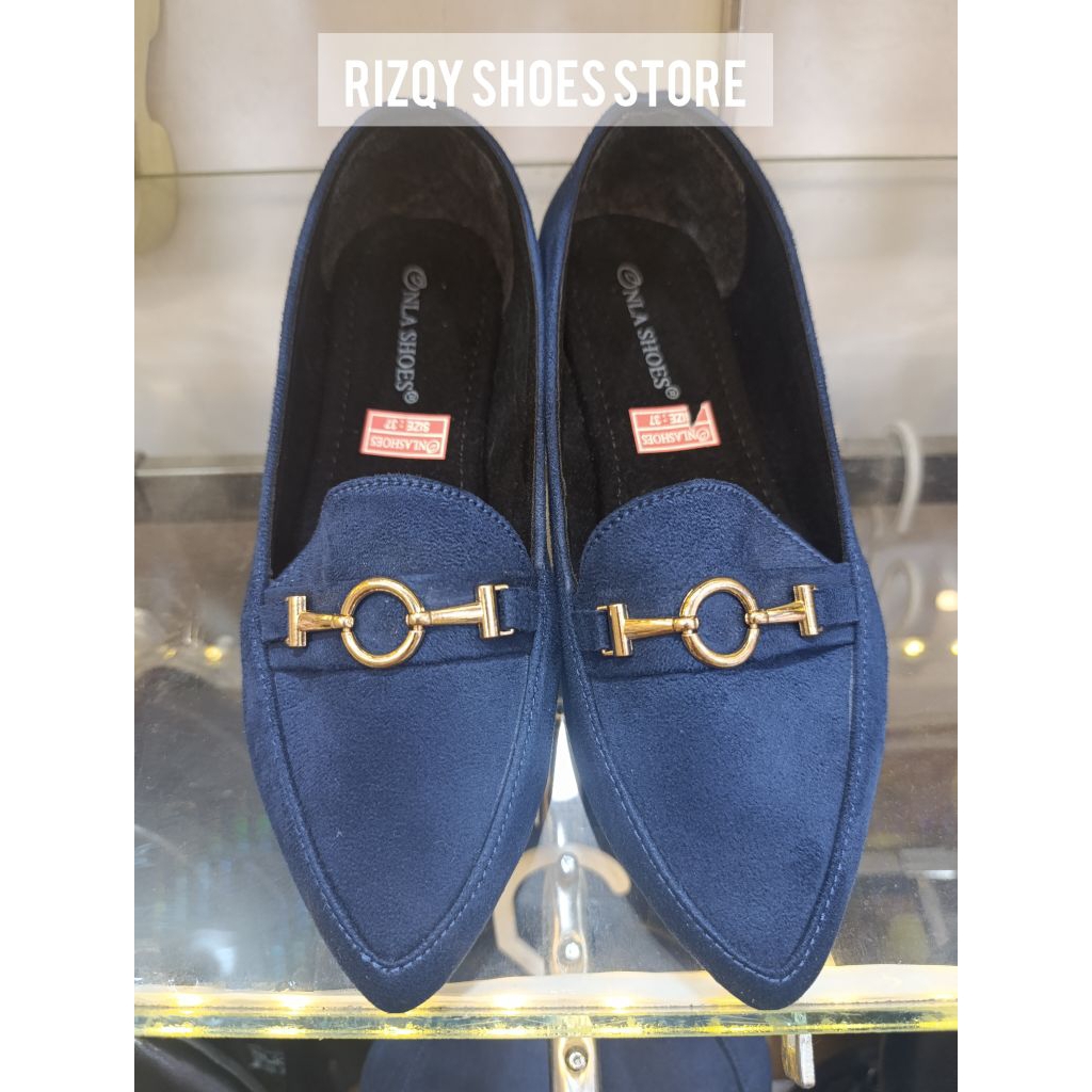 NLA Shoes Flatshoes bludru Wanita Model Simple