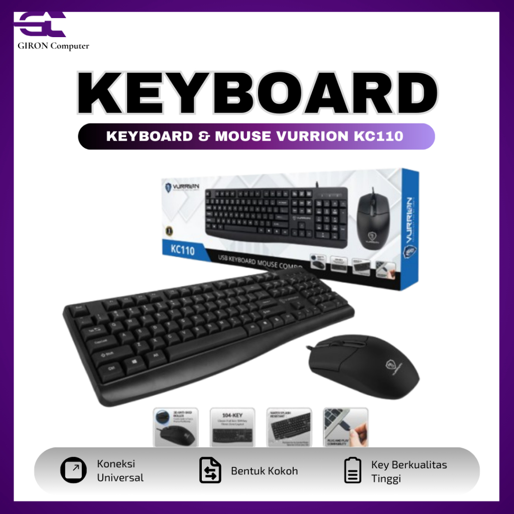 KEYBOARD MOUSE VURRION KC110