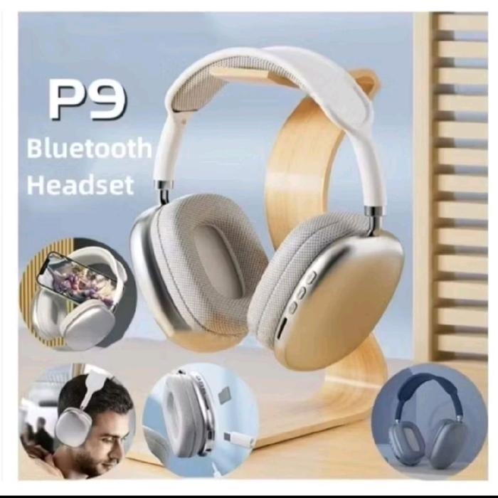 P9 Headphone Bluetooth Nirkabel dengan Mikrofon Headset Noise Cancelling Headphone Gaming Olahraga M