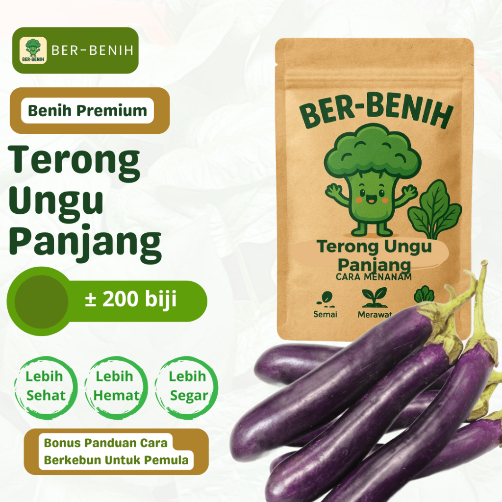 Ber-Benih II Benih Terong Ungu Panjang Hibrida II Benih Terong Ungu Panjang