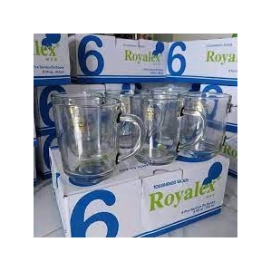 ISI 6 PCS GELAS KACA ROYALEX FM-255/TP / GELAS KOPI & TEH ROYALEX
