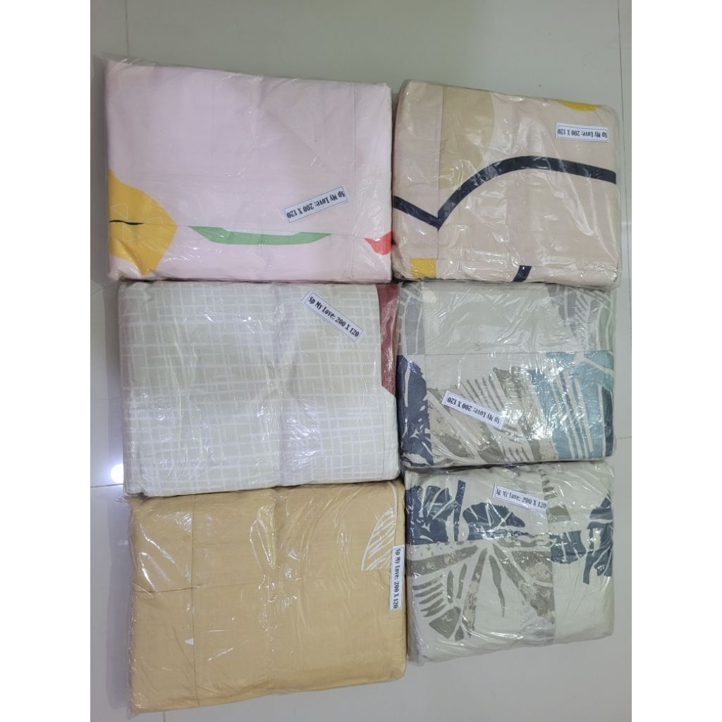 Sprei perca my love size 120 x200 x20 single no 3 katun
