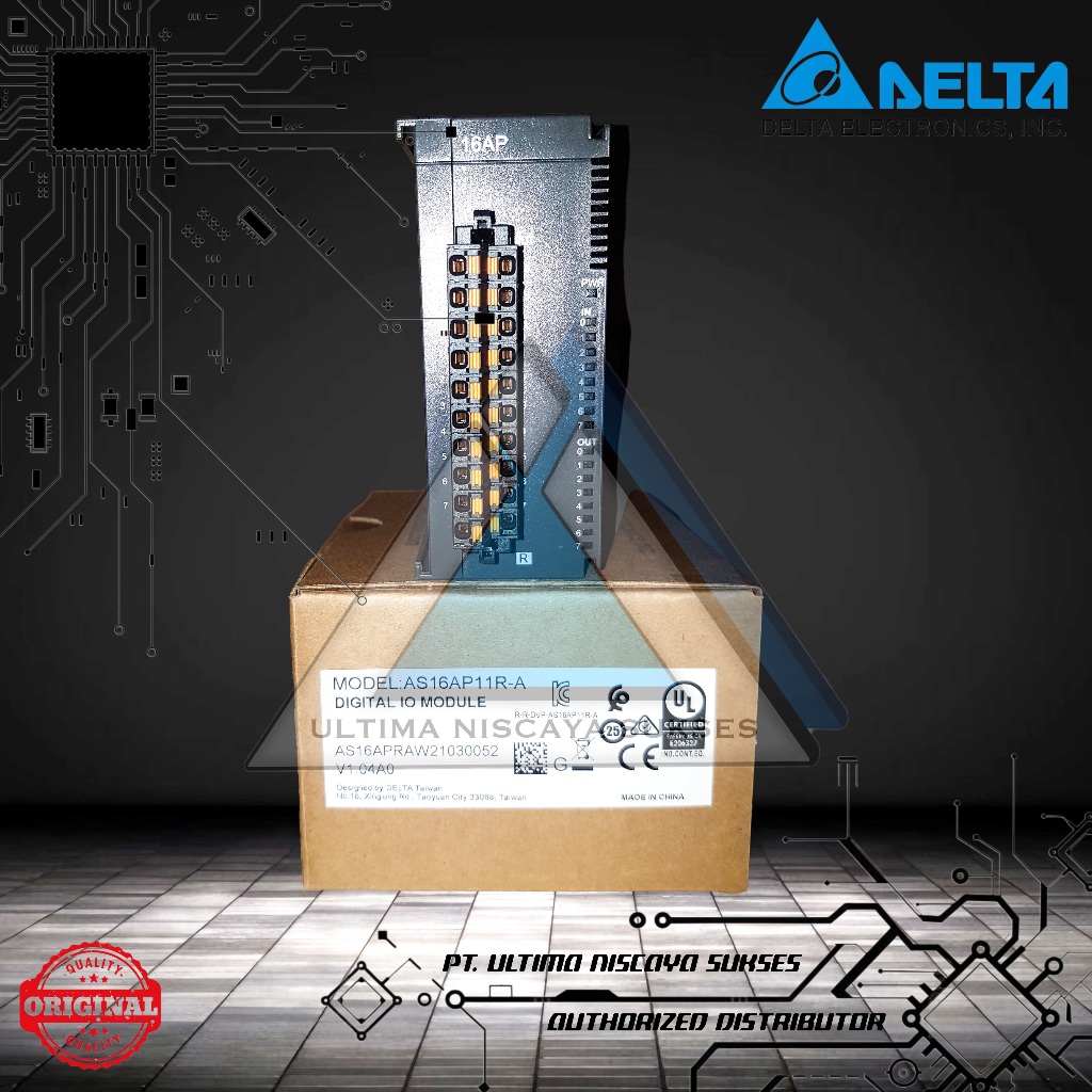 AS16AP11R-A Digital Input Output Module PLC DELTA AS Series 8Di/8Do