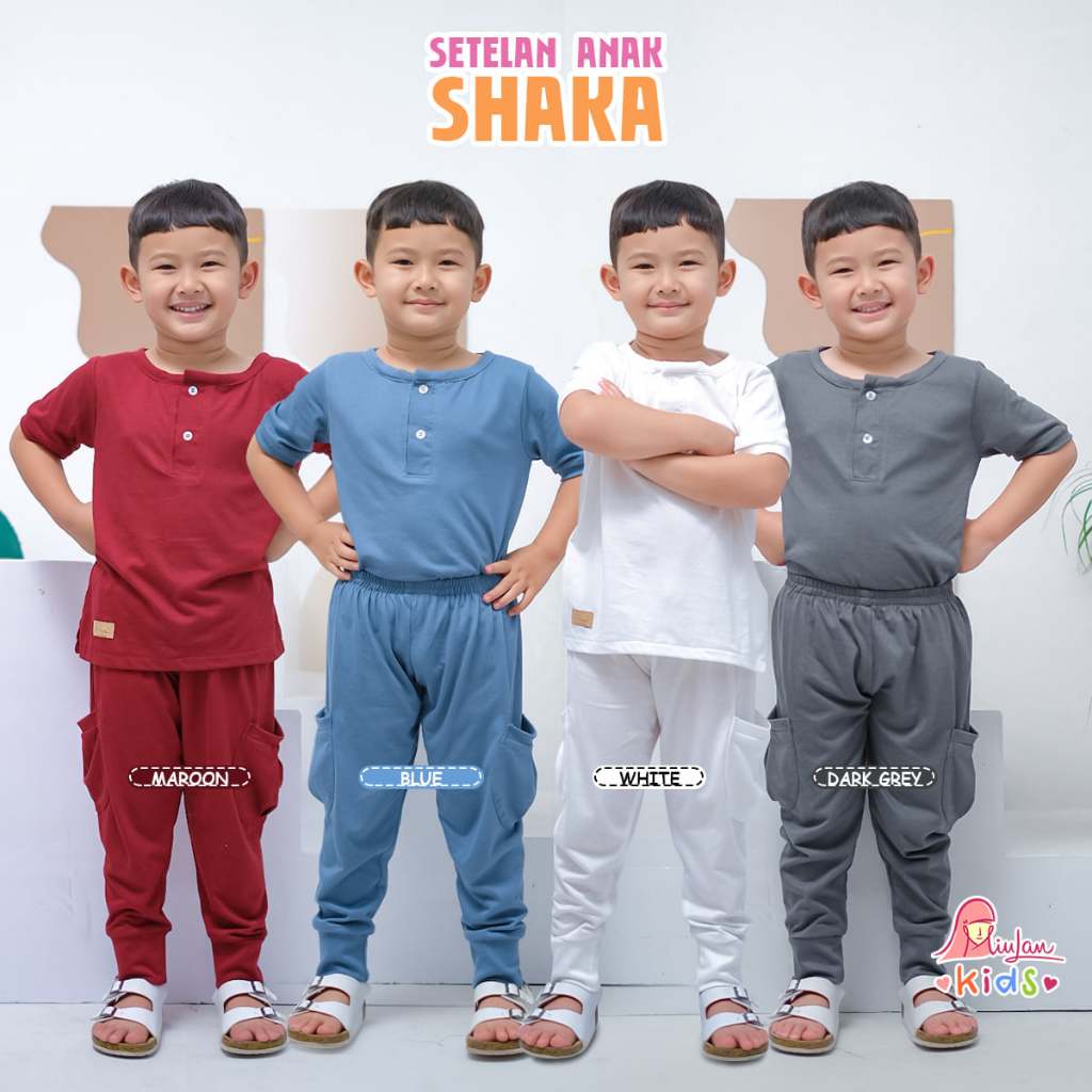 Setelan Anak Shaka Miulan / Setelan Anak Miulan Setelan Anak Terbaru / Setelan Kaos Anak / Miulan Ki